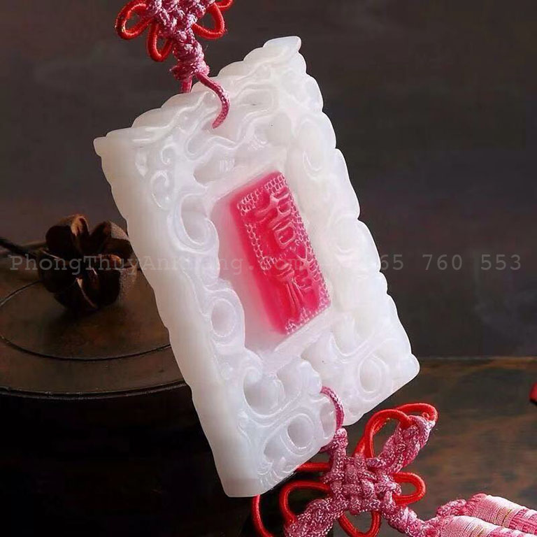 Dây treo xe ô tô ngọc bội may mắn