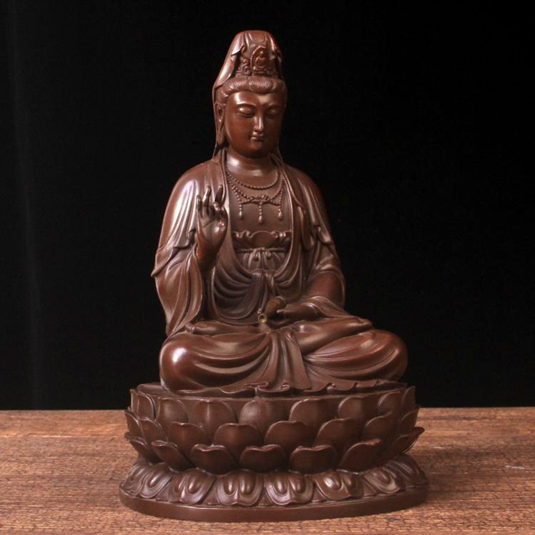 tượng quân âm bồ tát để xe ô tô bằng đồng thau đẹp tại Hà Nội