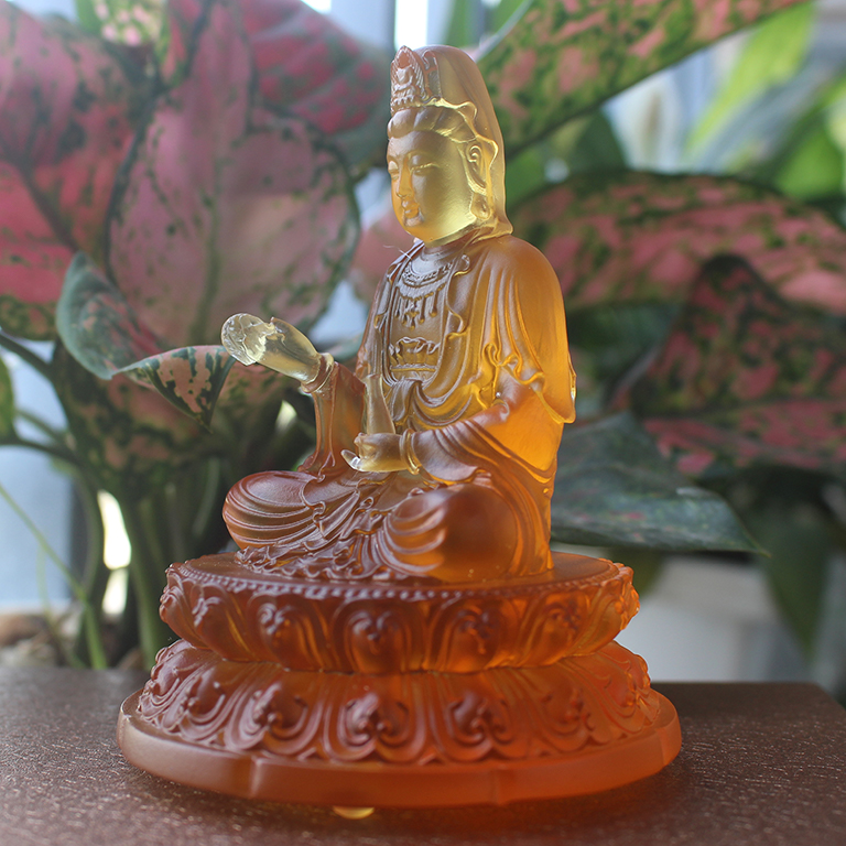 Tượng Quan Âm Bồ Tát để xe ô tô cao cấp