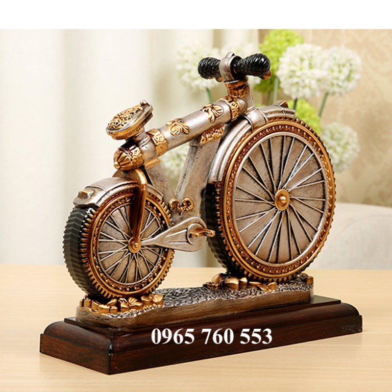 đồng hồ mô hình xe đạp để bàn làm việc