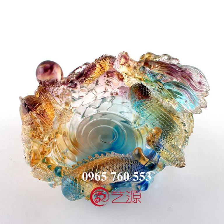 Tượng rồng vờn long châu chiêu tài đón may mắn