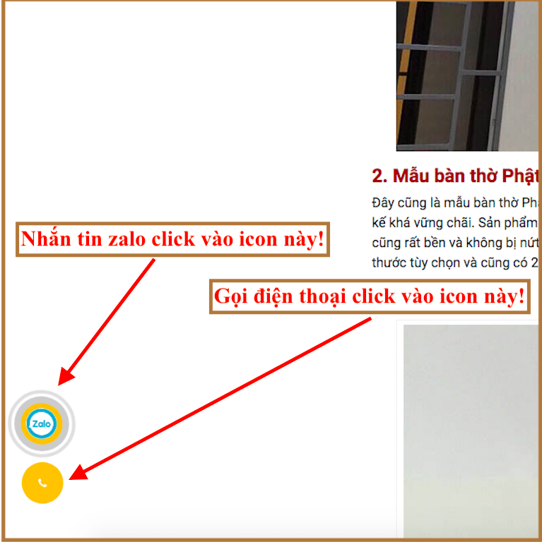 Liện hệ với Phong Thuỷ An Khang qua điện thoại và zalo
