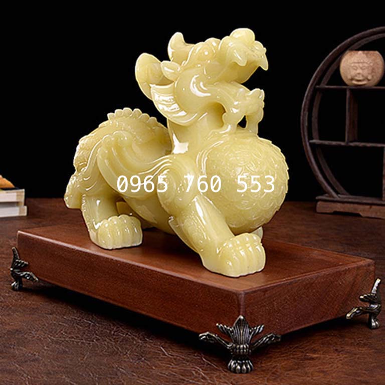 Tượng tỳ hưu phong thuỷ bằng đá cẩm thạch