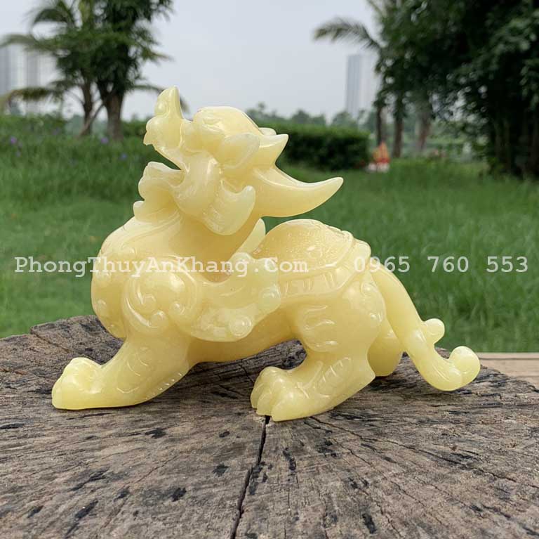 Tỳ hưu đá cẩm thạch để bàn làm việc