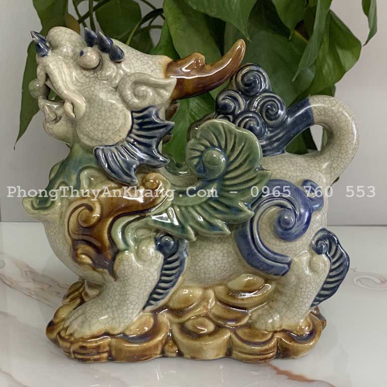 Tỳ hưu gốm sứ bát tràng để bàn làm việc