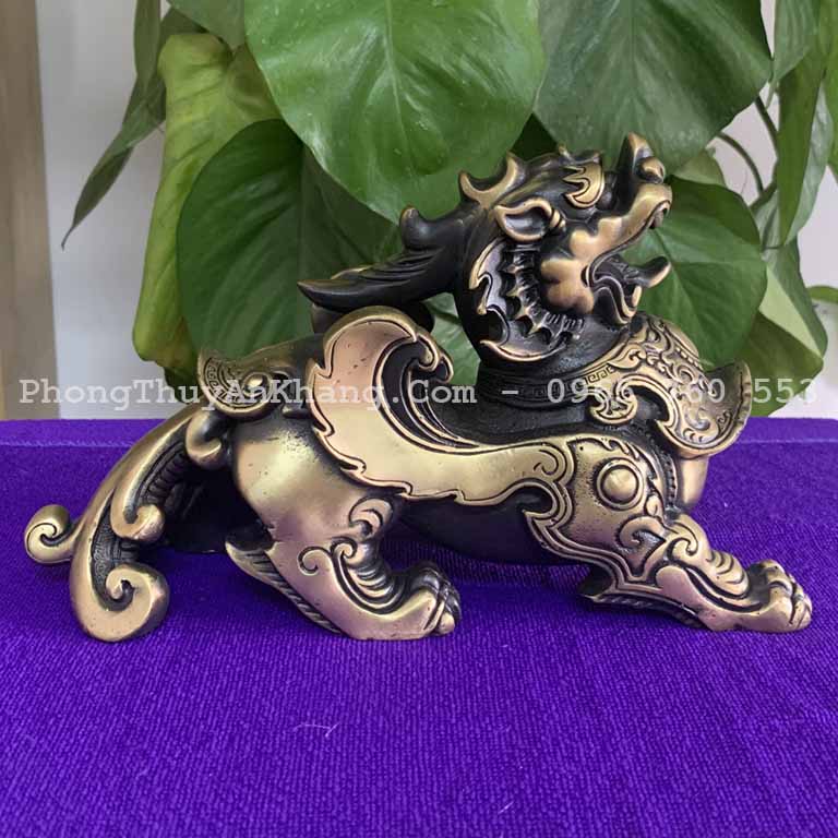 Cặp tỳ hưu phong thuỷ để bàn thờ thần tài bằng đồng