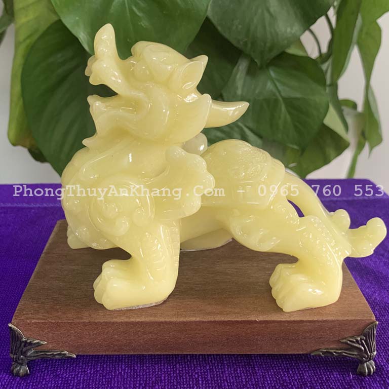 Tỳ hưu đá bột ép cẩm thạch vàng
