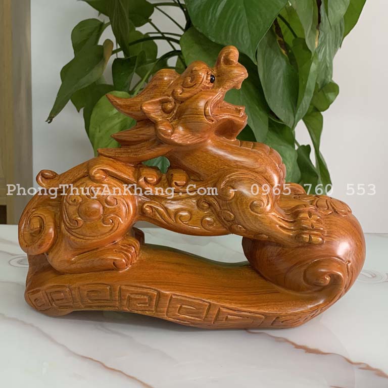 Tỳ hưu gỗ hương để bàn thờ thần tài - ông địa