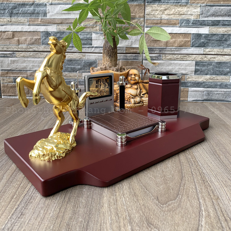 Hộp bút mạ vàng cao cấp để bàn sếp