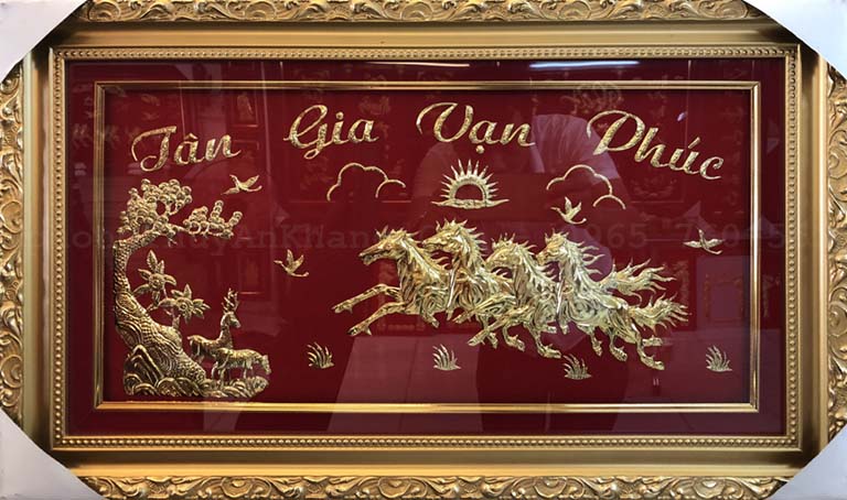 Tranh dát vàng mừng tân gia