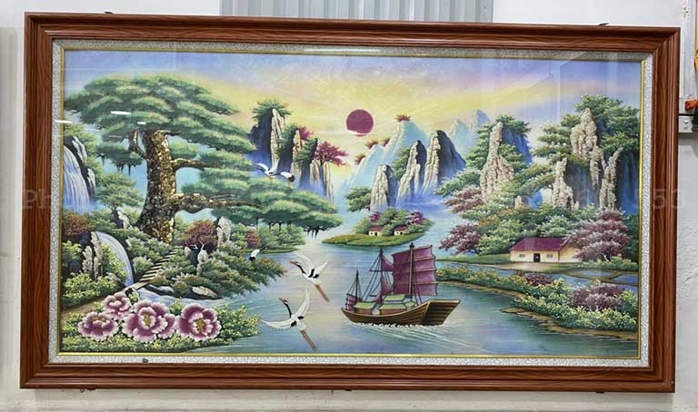 Tranh thiên nhiên khảm đá thạch anh