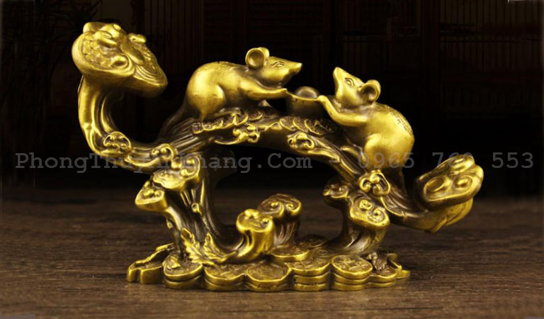 Tượng chuột cùng gậy như ý mừng khai trương hợp người tuổi tí