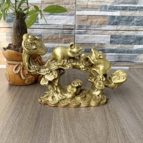 Tượng chuột vàng như ý để bàn làm việc