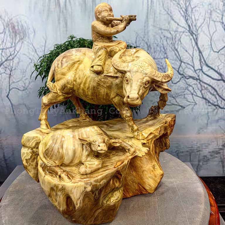 Tượng mục đồng cưỡi trâu thổi sáo hợp người tuổi Sửu