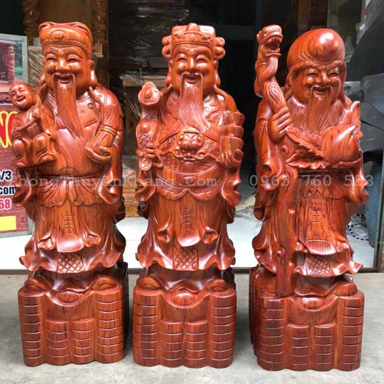 Bộ tượng tam đa bằng gỗ hương
