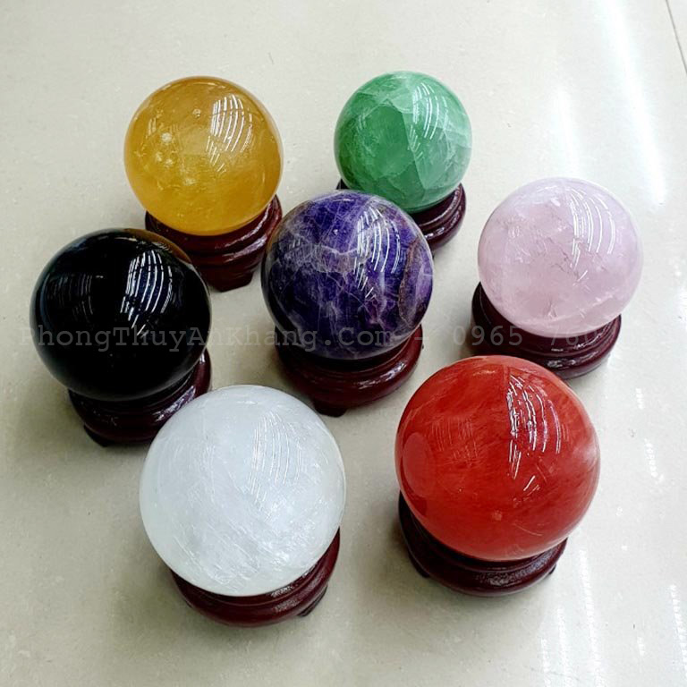 Quả cầu phong thuỷ để bàn làm việc đủ màu sắc