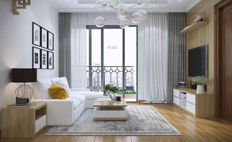 Sàn phòng khách chuẩn phong thuỷ