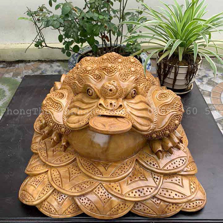 Cóc ngậm tiền bằng gỗ tại hà nội