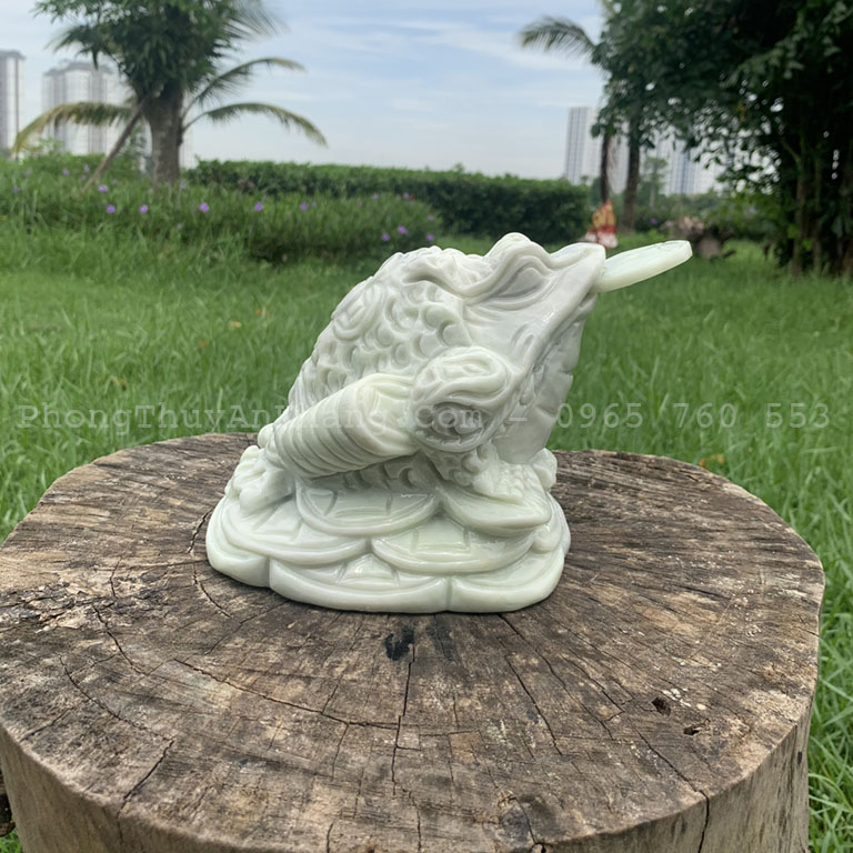 Cóc ngậm tiền đá marble tự nhiên