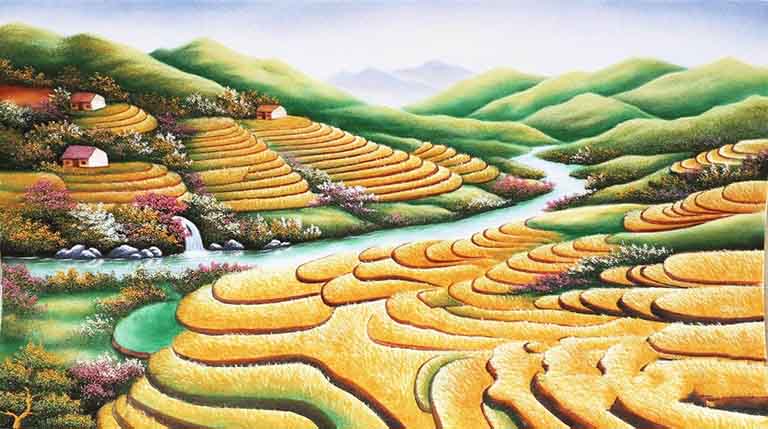 Tranh đá quý phong cảnh
