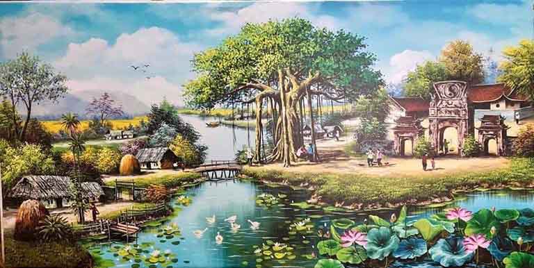 Tranh đá quý phong cảnh