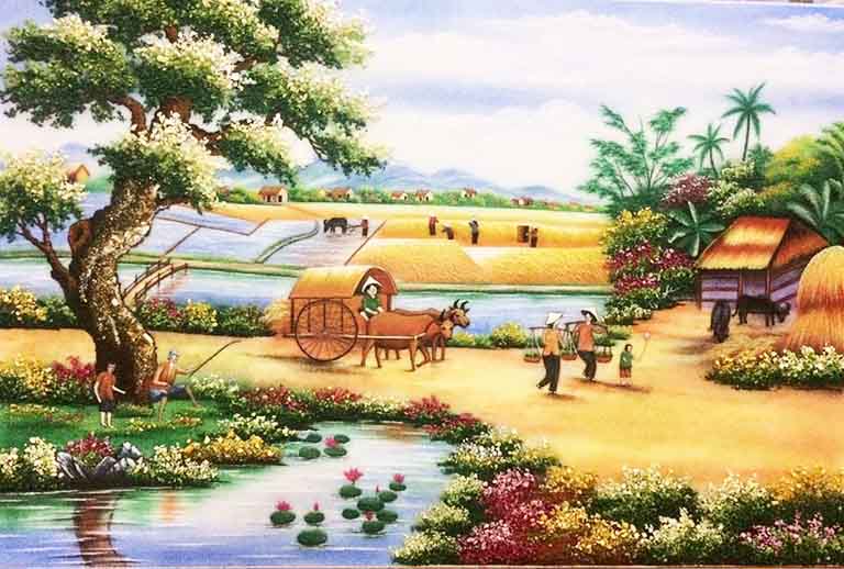 Tranh đá quý phong cảnh