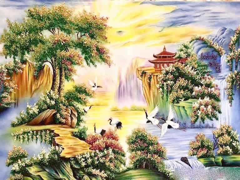 Tranh đá quý phong cảnh