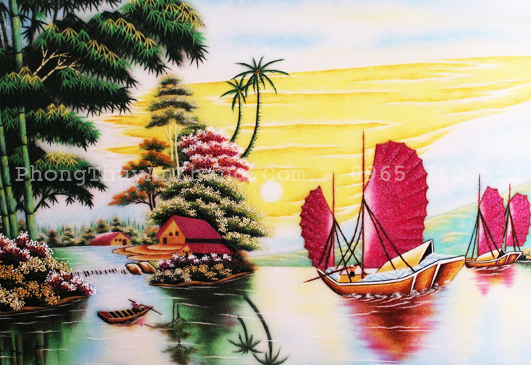 Tranh thuận buồm xuôi gió mừng nhà mới