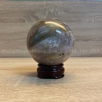 Quả cầu đá gỗ Hoá Thạch 10cm