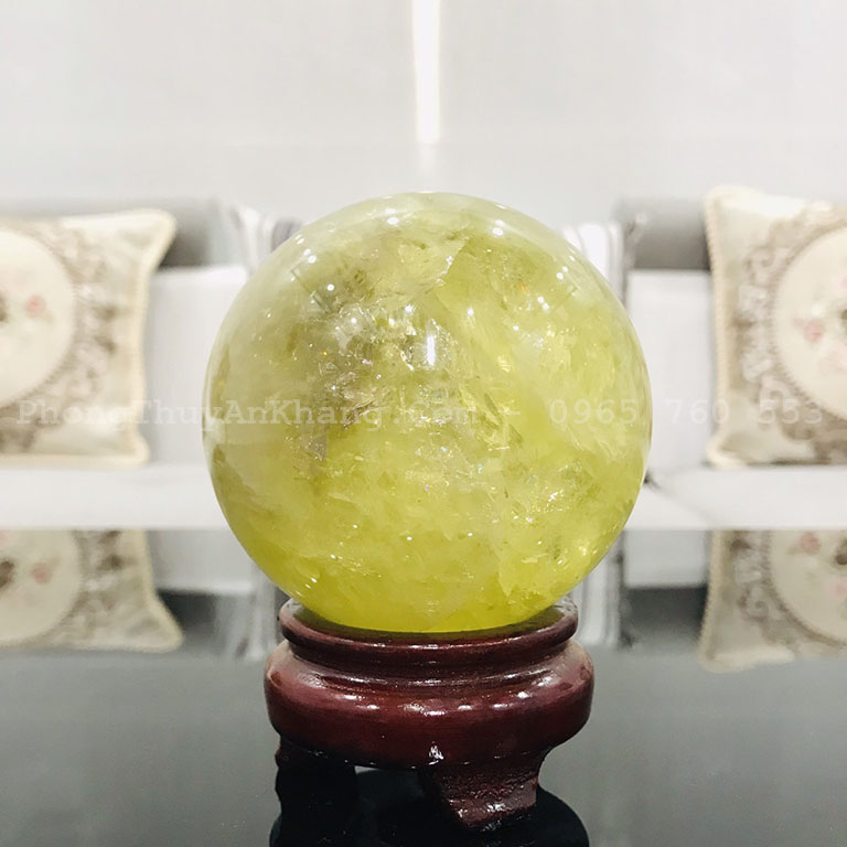 Quả cầu Thạch Anh vàng 10 cm tại Hà Nội