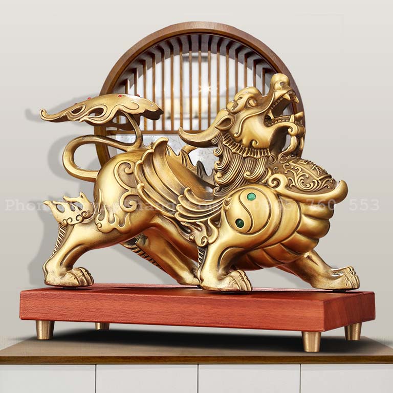 Tỳ Hưu bằng đồng để bàn làm việc