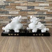 Tỳ Hưu bằng Poly trắng để bàn làm việc