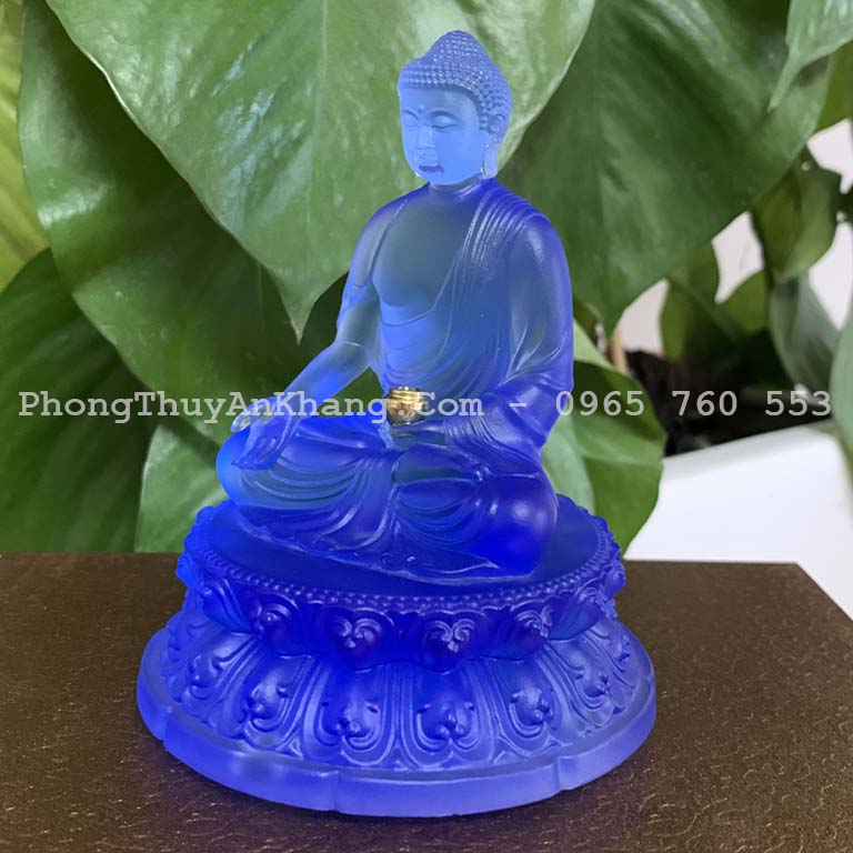 Tuong phat thich ca luu ly xanh duong tai phong thuy an khang
