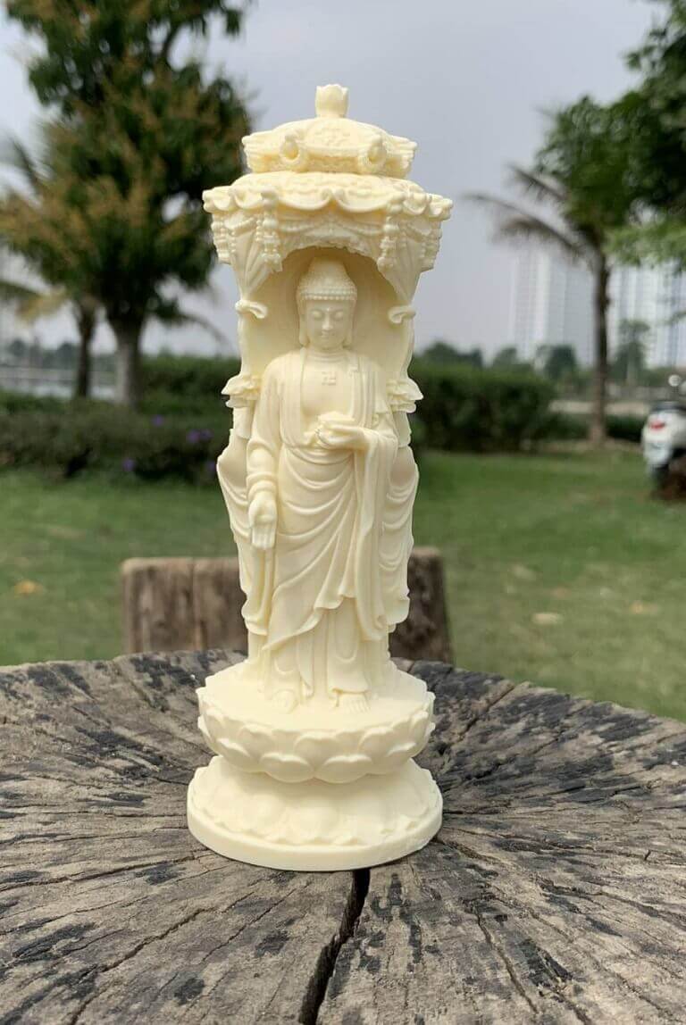 Tượng Phật Tây Phương Tam Thánh để xe ô tô mệnh Thổ