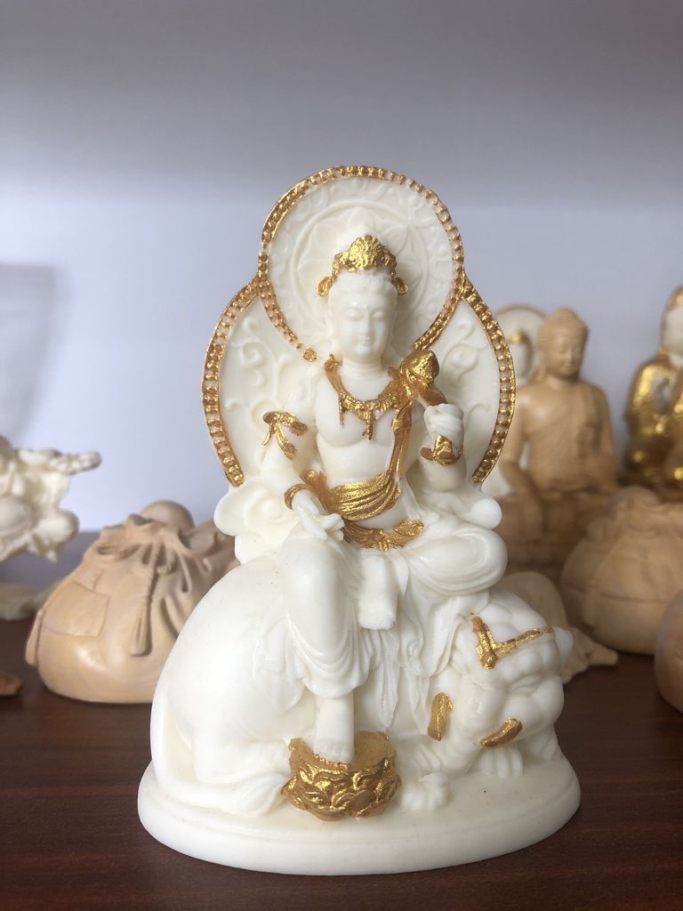 Tượng Phật Phổ Hiền Bồ Tát chất liệu đá bột ép cao cấp