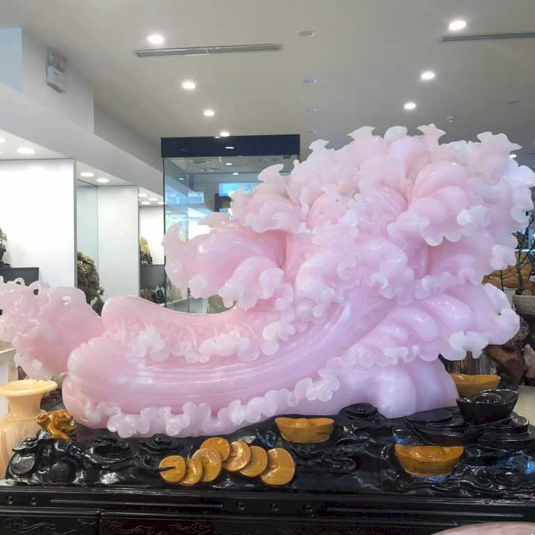 Tượng bắp cải phong thủy được chế tác từ chất liệu đá thạch anh tự nhiên